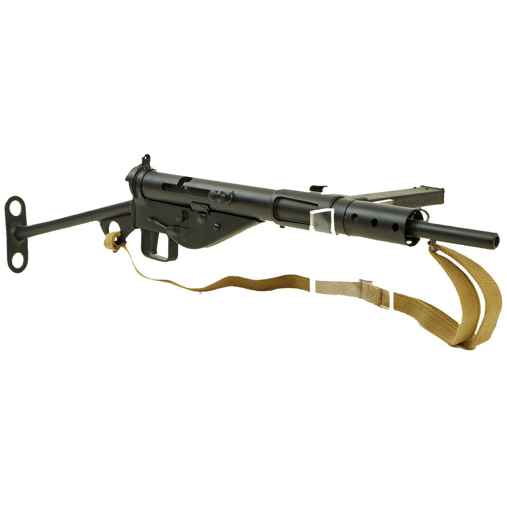 Original British WWII Sten MkII Display Submachine Gun marked E & Co. with "T" Butt Stock, Sling, and Magazine Original Items