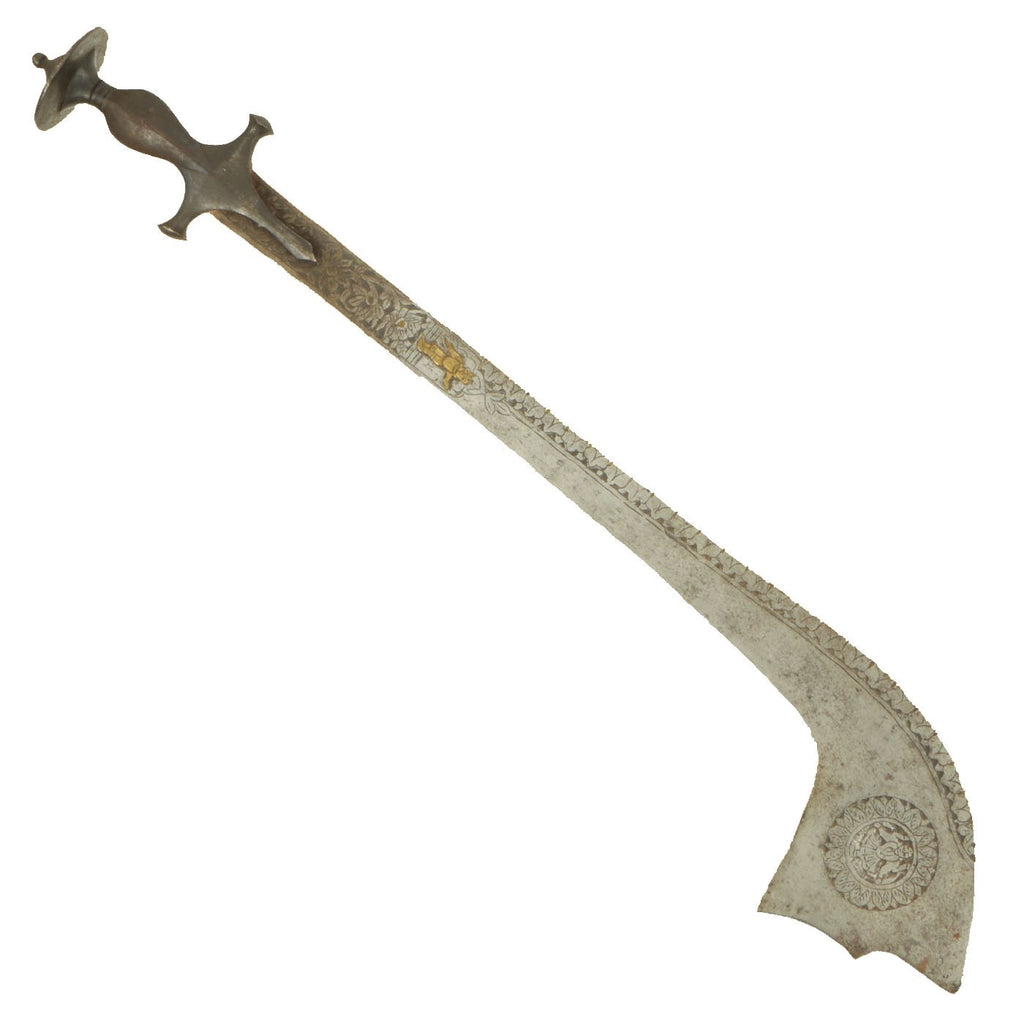 Original Early 19th Century Nepalese Tulwar Hilted Kora Battle Sword Axe - circa 1800 Original Items
