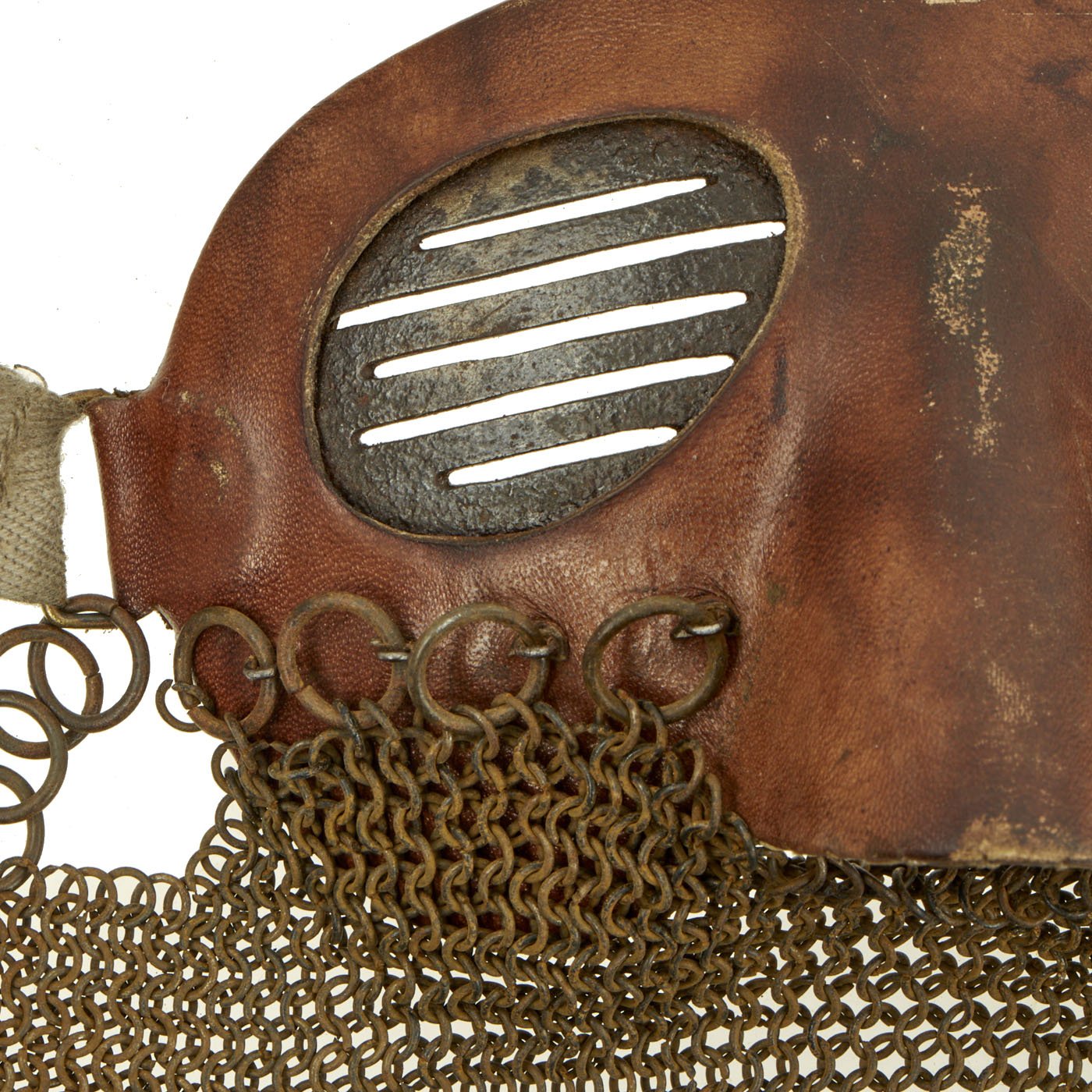 Original Rare British WWI Tankers Leather Covered Armor Face Mask with ...