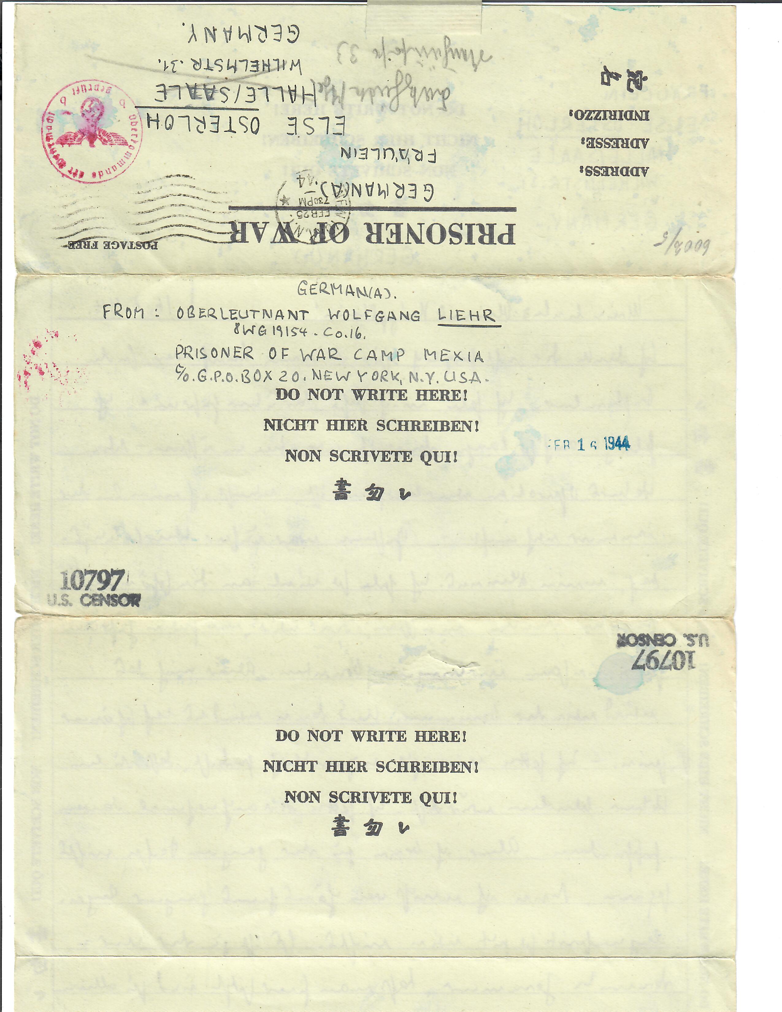 Germany Remonstration Letter Original Set of German WWII Letters Written Back Home by German POWs H ...