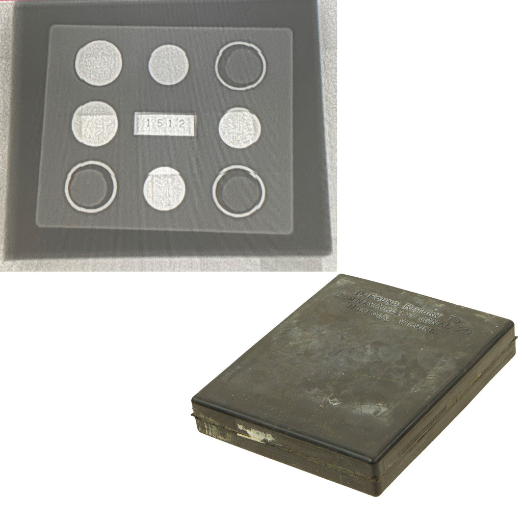 Original U.S. WWII Navy Atlantic Escape and Evasion Gold Barter Kit - Sealed and X-Rayed - Serial # 1512 Original Items