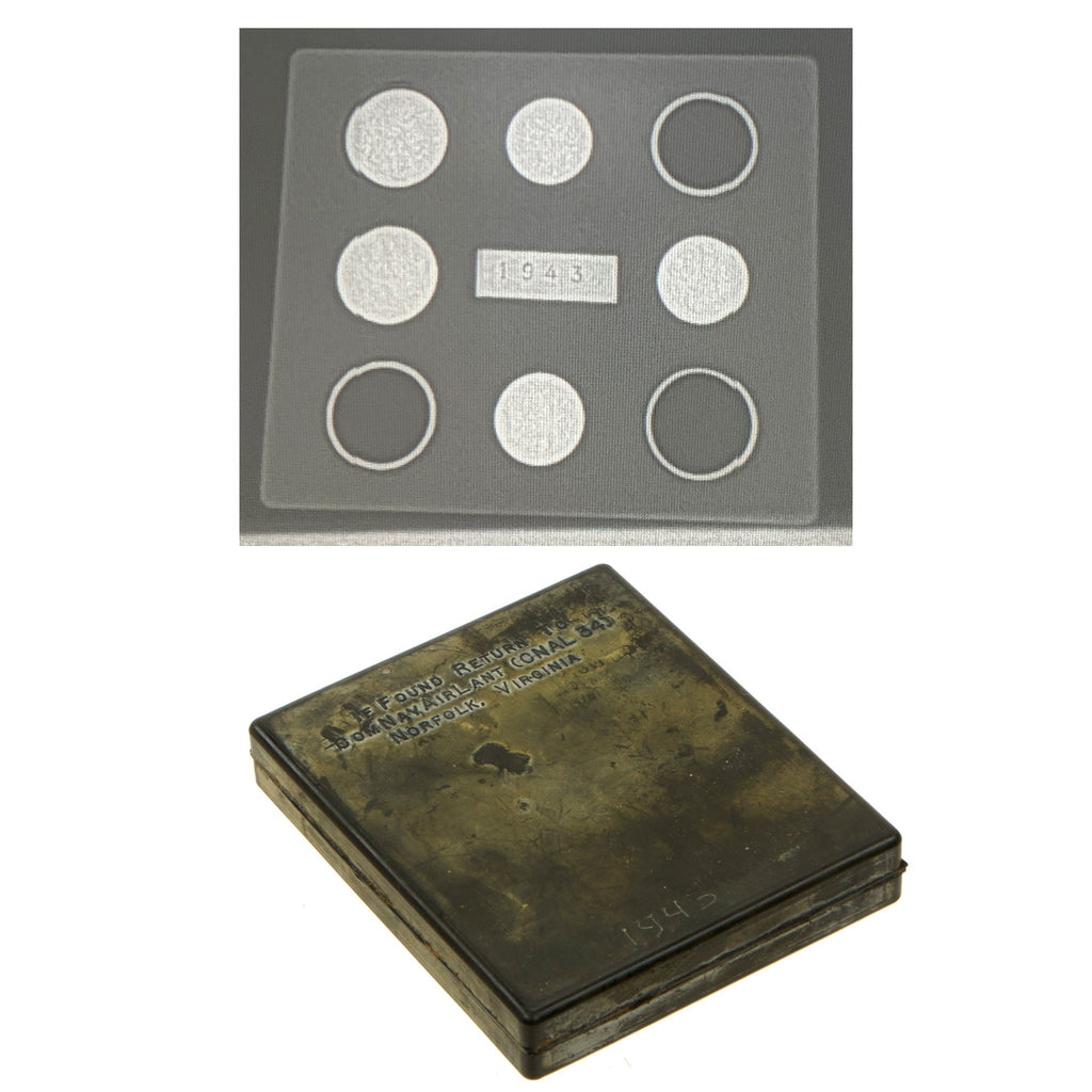 Original U.S. WWII Navy Atlantic Escape and Evasion Gold Barter Kit - Sealed and X-Rayed - Serial # 1943 Original Items