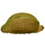 Original British WWII Desert Camouflage Painted MkII Brodie Steel Helmet with Dual Color Helmet Net and Australian Shell Dressing - Dated 1940 Original Items