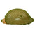 Original British WWII Desert Camouflage Painted MkII Brodie Steel Helmet with Dual Color Helmet Net and Australian Shell Dressing - Dated 1940 Original Items