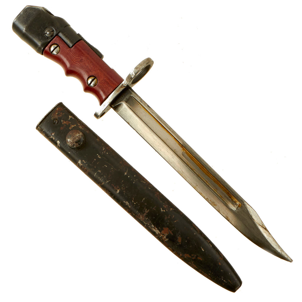 Original British No. 7 Mk. I/L Swivel Pommel Bayonet Fighting Knife by Royal Ordnance Factory with Scabbard - Dated 1946 Original Items