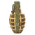 Original U.S. WWII Inert MkII Pineapple Frag. Grenade Painted White for Israeli Use Post-War Original Items