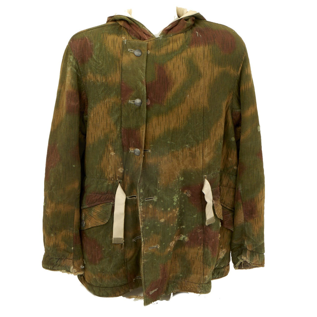 Original German WWII Heer Reversible Winter Tan and Water Camouflage Parka Original Items