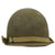 Original U.S. WWII 1944 Captain's M1 Schlueter Swivel Bale Front Seam Helmet with Matching Firestone Liner Original Items