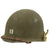 Original U.S. WWII 1944 Captain's M1 Schlueter Swivel Bale Front Seam Helmet with Matching Firestone Liner Original Items