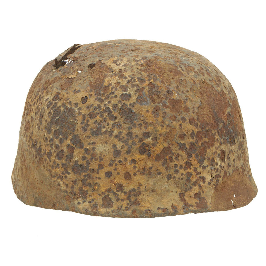 Original German WWII Relic M38 Luftwaffe Fallschirmjäger Paratrooper Helmet Recovered from the Corinth Canal Original Items