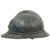 Original French WWI Early Issue Model 1915 Adrian Helmet in Horizon Blue with RF Badge Original Items