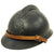 Original French WWI Model 1915 Adrian Helmet with RF Field Medical Personnel Badge - Horizon Blue Original Items