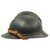 Original French WWI Model 1915 Adrian Helmet with RF Field Medical Personnel Badge - Horizon Blue Original Items