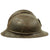 Original French WWI Battle Damaged Model 1915 Adrian Infantry Helmet - Horizon Blue Original Items