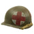 Original U.S. WWII Medic 1941 M1 McCord Front Seam Fixed Bale Helmet with Firestone Liner Original Items