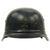 Original German WWII Named Beaded M35 NSDAP Double Decal Civic Police Steel Helmet - marked NS64 Original Items