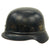 Original German WWII Named Beaded M35 NSDAP Double Decal Civic Police Steel Helmet - marked NS64 Original Items