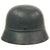 Original German WWII Named Beaded M35 NSDAP Double Decal Civic Police Steel Helmet - marked NS64 Original Items