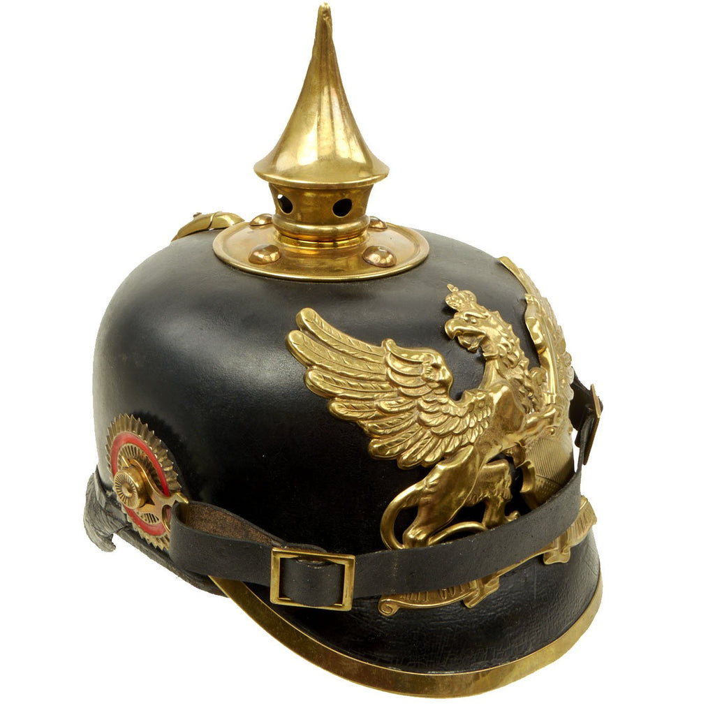Original and Complete Imperial German WWI Grand Duchy of Baden M1895 Line Infantry Pickelhaube Helmet Original Items