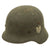 Original German WWII Unit Marked Army Heer M35 Single Decal Overpaint Helmet with 1936 dated 53cm Liner - SE60 Original Items