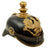 Original German WWI Named Prussian M1895 Artillery Gilded Pickelhaube Helmet - Kugelhelm Original Items