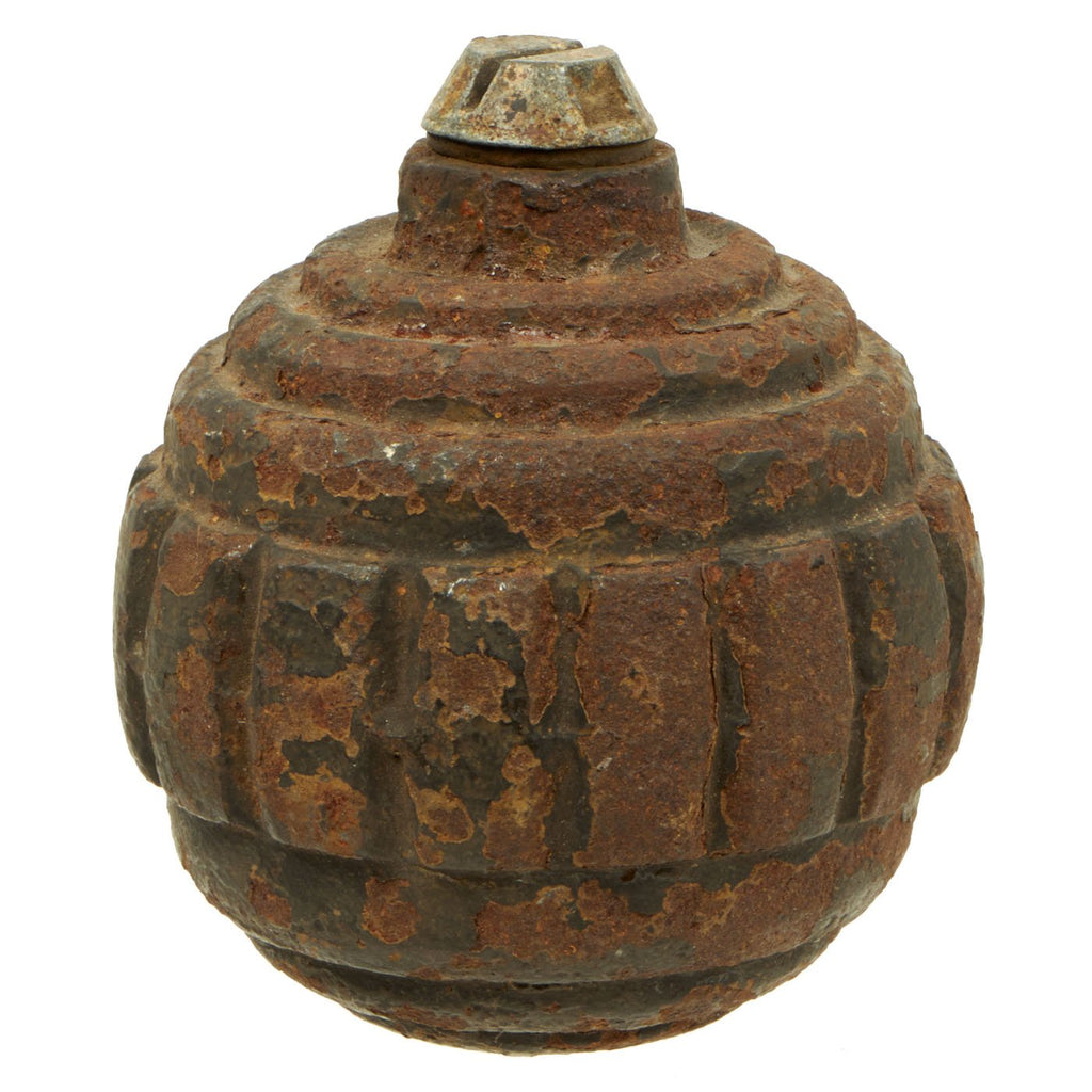 Original German WWI Model 1915 n/A Ball Hand Fragmentation Inert Grenade with Transport Plug - Kugelhandgranate Original Items