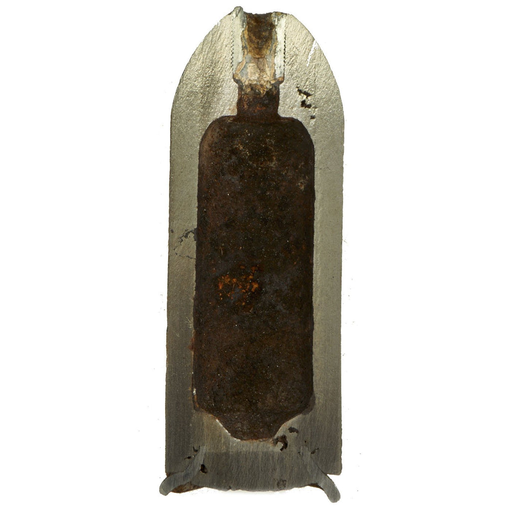 Original U.S. Confederate Civil War Federal 3.67 Inch 20pdr Parrott Shell Cutaway - with Parrott Fuse Adapter - Recovered Winchester, Virginia Original Items