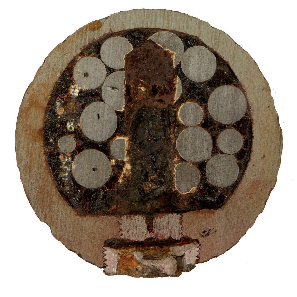 Original U.S. Civil War Confederate 12 Pdr 4.52” Case Shot Cutaway Cannonball with Fuse Original Items