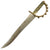 Original U.S. WWII Theatre Made Knuckle Knife with Large "Bowie" Blade & Bone Grips Original Items