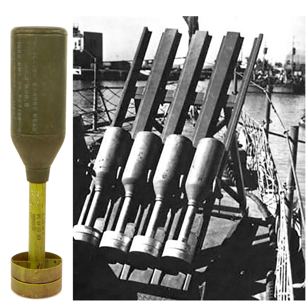 Original U.S. Navy WWII Mousetrap Anti-Submarine Rocket - Inert Original Items