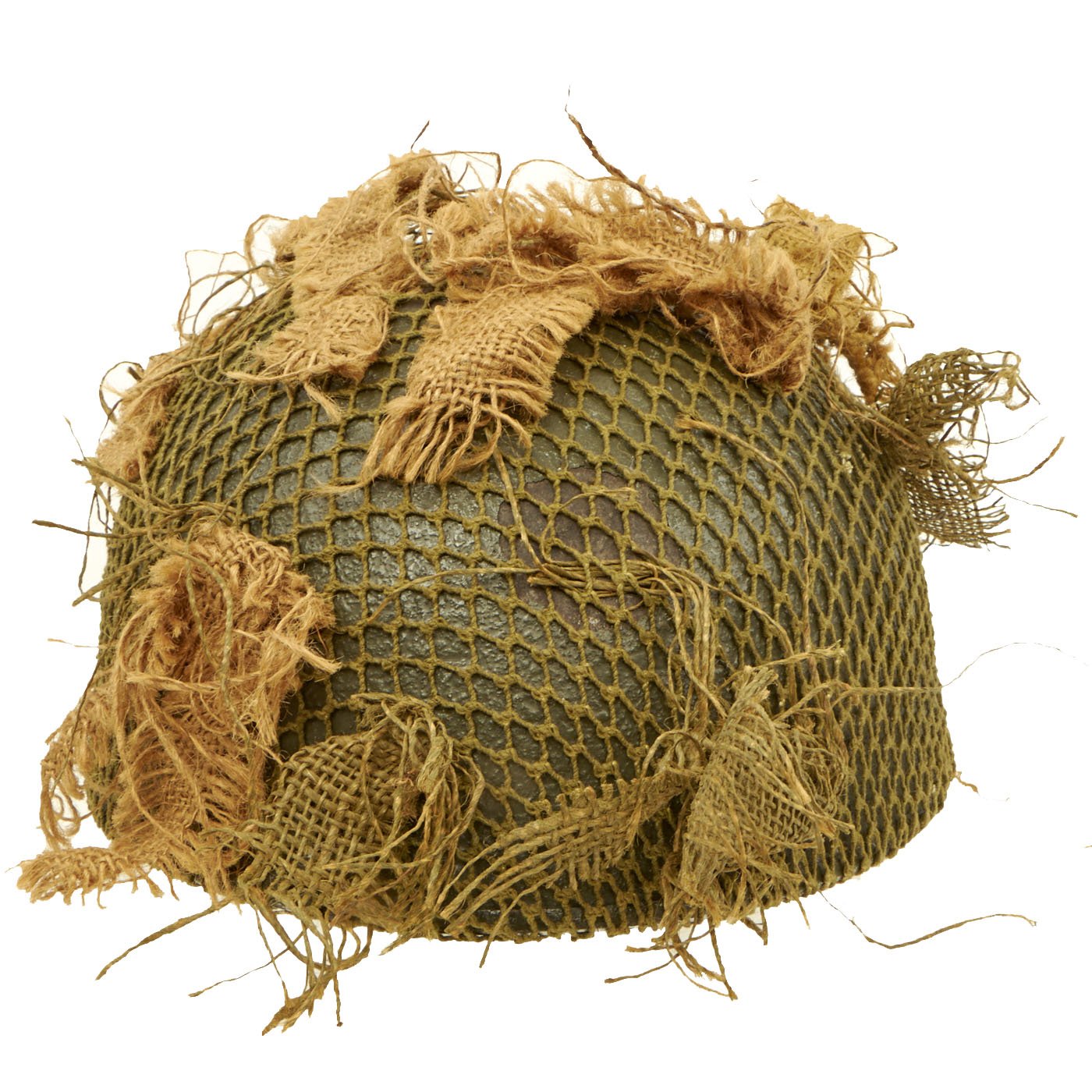 Original WWII British MKII Named Paratrooper Helmet with Net and