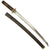 Original Early 17th Century Japanese Wakizashi Short Sword with Handmade Blade, Gold Inlaid Fittings and Scabbard Original Items