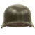 Original German WWII Service Used M35 Single Decal Army Heer Helmet with 55cm Liner - 62cm Shell Original Items