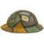 Original U.S. WWI M1917 AEF Camouflaged Painted Doughboy Helmet Original Items