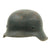 Original German WWII M42 Wehrmacht Bunker Camo Concrete Textured Paint Helmet with Liner - Size 64 Shell Original Items