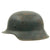 Original German WWII M42 Wehrmacht Bunker Camo Concrete Textured Paint Helmet with Liner - Size 64 Shell Original Items
