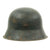 Original German WWII M42 Wehrmacht Bunker Camo Concrete Textured Paint Helmet with Liner - Size 64 Shell Original Items