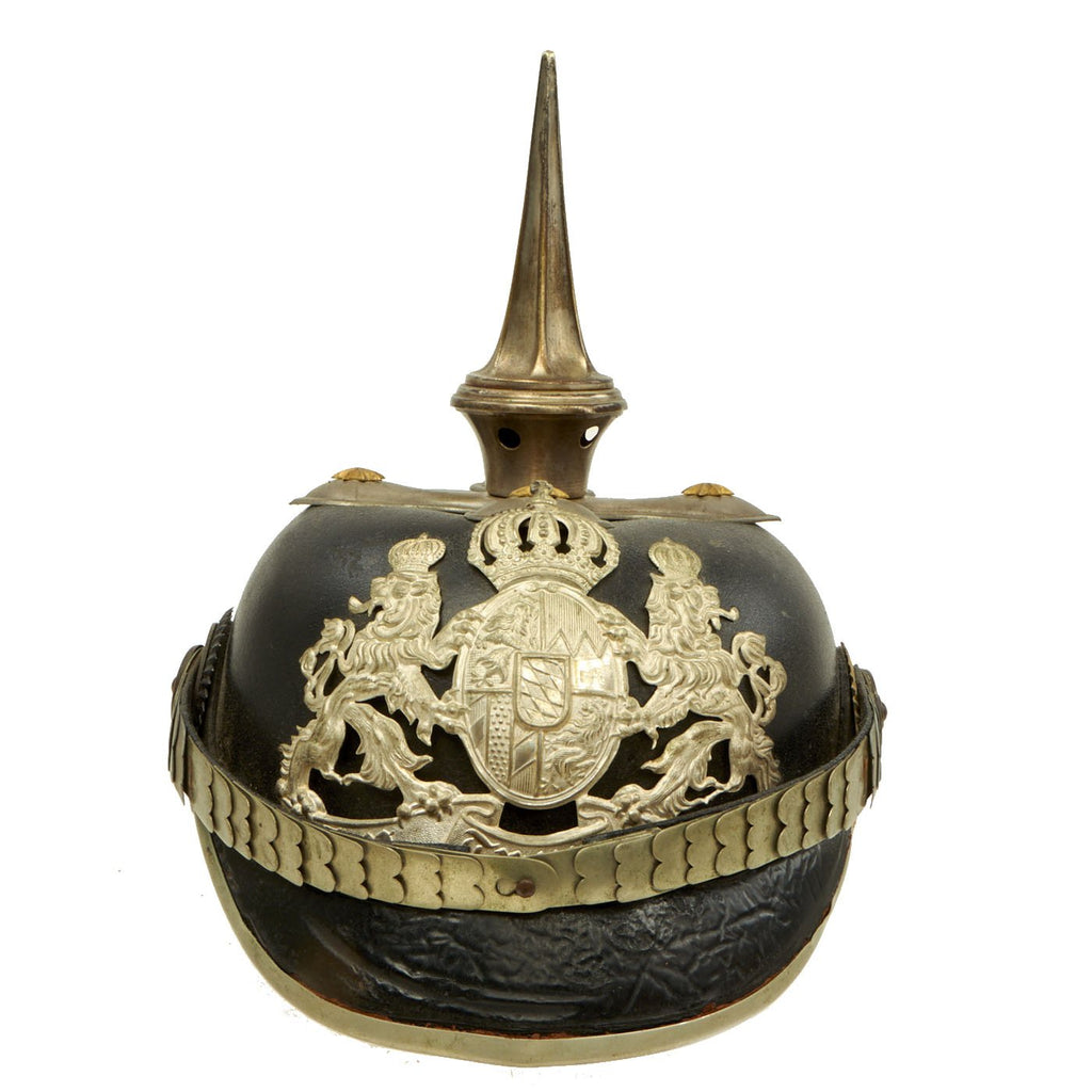Original German WWI Bavarian Model 1895 Infantry Officers Pickelhaube Original Items