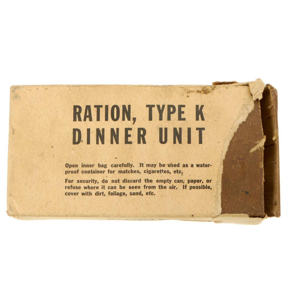 Original U.S. WWII Early War Unissued K-Ration Dinner Unit by Patten Food Products Original Items
