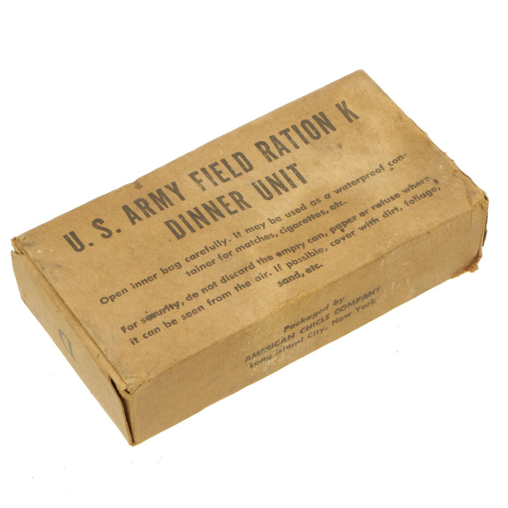 Original U.S. WWII Early War Unissued K Ration Supper Unit by American Chicle Company Original Items