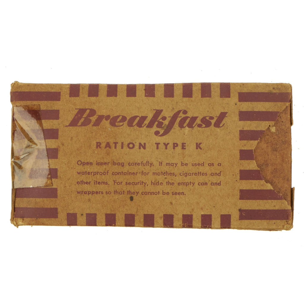 Original U.S. WWII K-Ration Morale Series Breakfast Meal Unit by Hills Brothers Co. Original Items