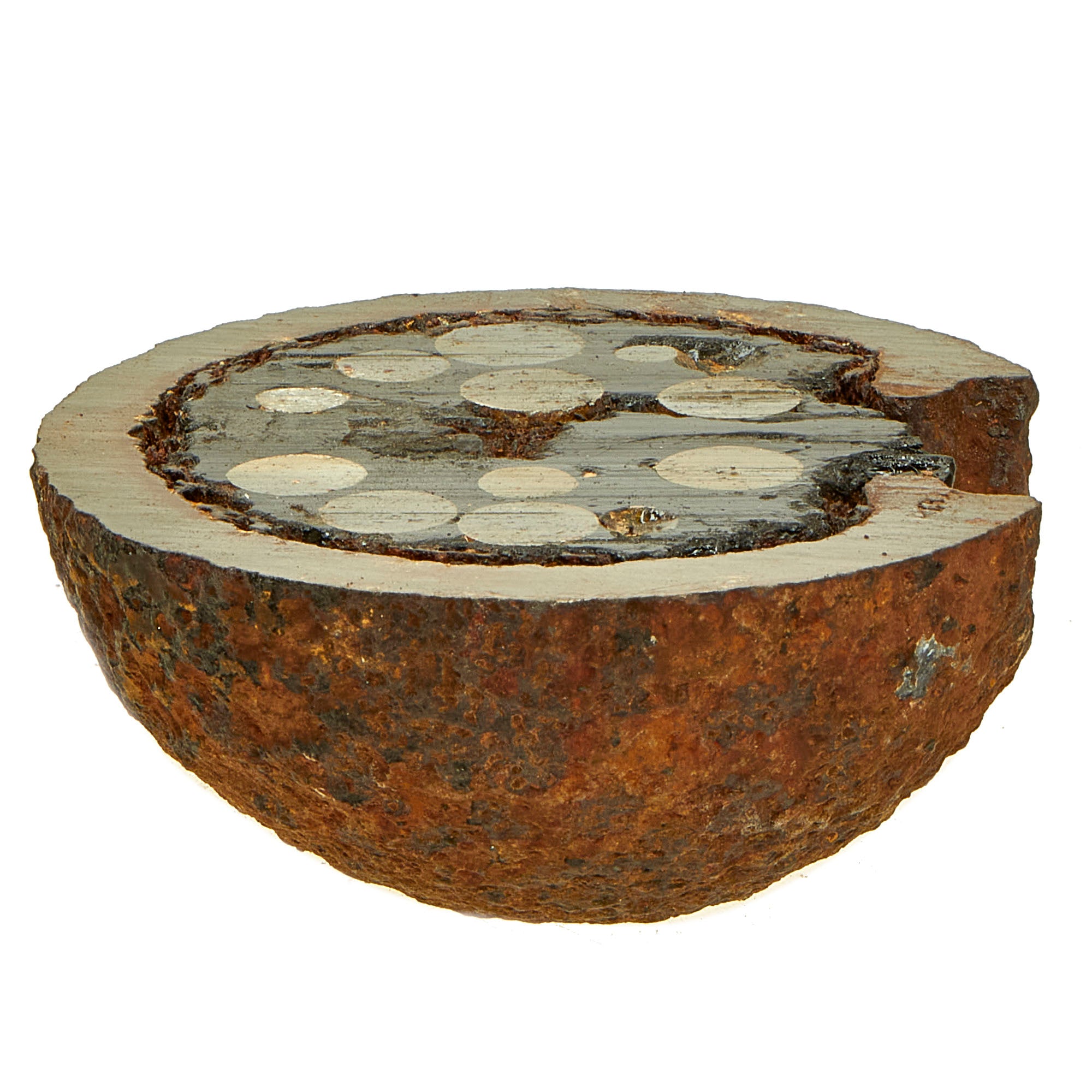 Original U.S. Civil War Confederate Cutaway 12pdr “Napoleon” Spherical ...