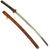 Original WWII Japanese Army Civilian Shin-Gunto Katana Sword by KANEYOSHI with Leather Covered Scabbard Original Items