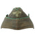 German Overseas Cap Twisted Green / White piping Original Items