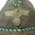 German Overseas Cap Twisted Green / White piping Original Items