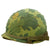 Original U.S. WWII Vietnam War M1 Paratrooper Helmet with USMC Reversible Camouflage Cover Original Items