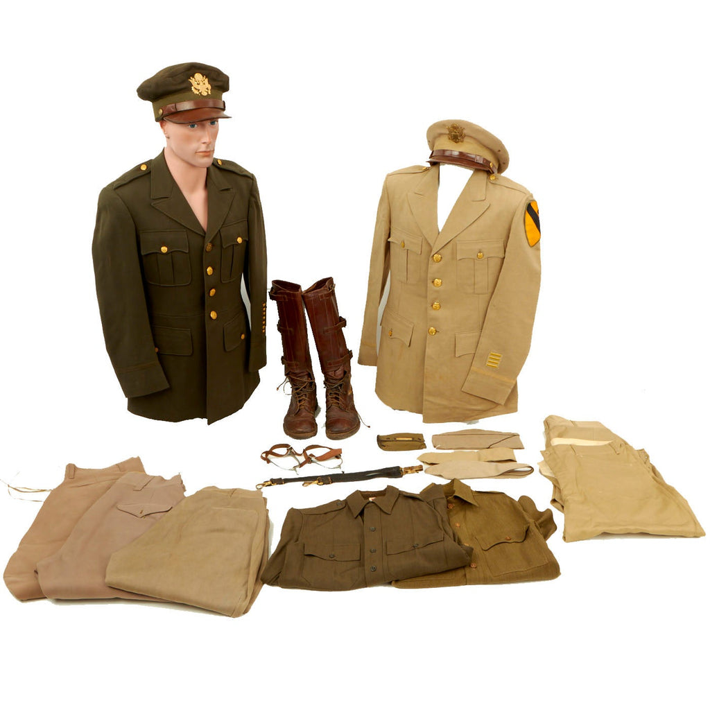 Original U.S. WWII First Cavalry Named Officer Grouping Original Items