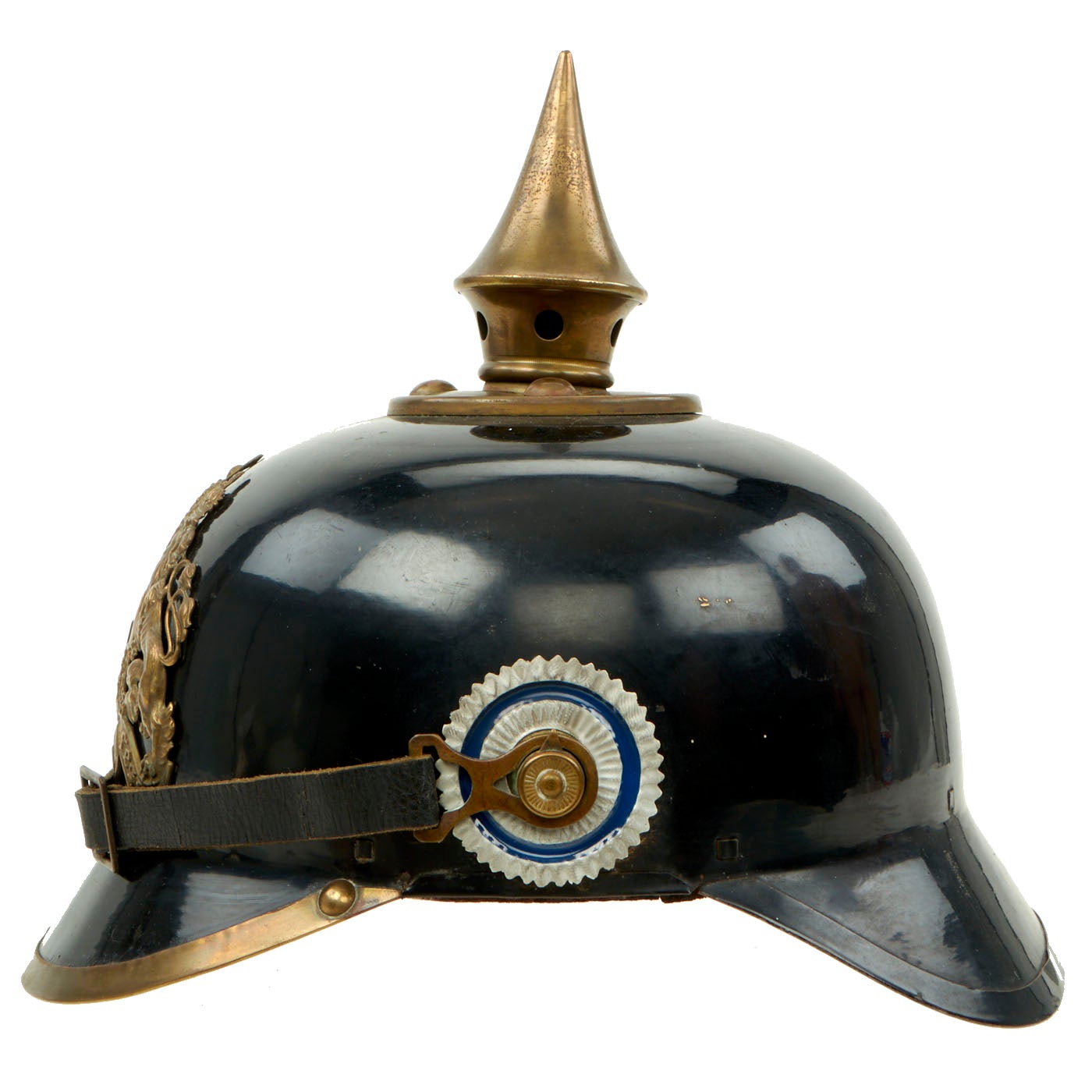 football german helmet wwi Original German WWI Bavarian Model 1914 Tin Plate Pickelhaube Helmet