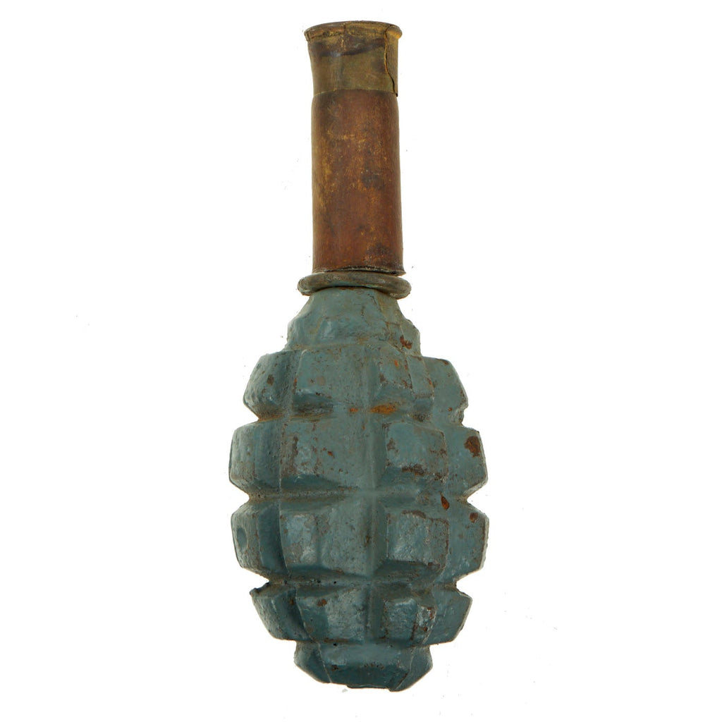 Original French WWI F1 Hand Grenade with Original Fuse - Inert Original Items