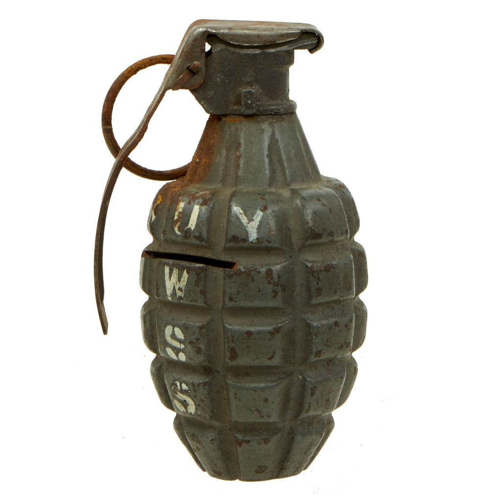 Original U.S. WWI MkII Pineapple Grenade Converted for Homefront Use -War Savings Stamps Promotional Piggy Bank Original Items